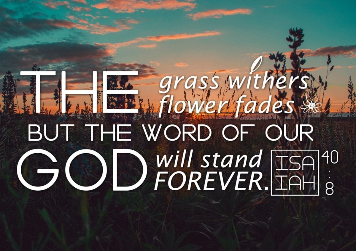 Isaiah 40:8 Word of God Will Stand Forever Canvas Wall Art Print ...