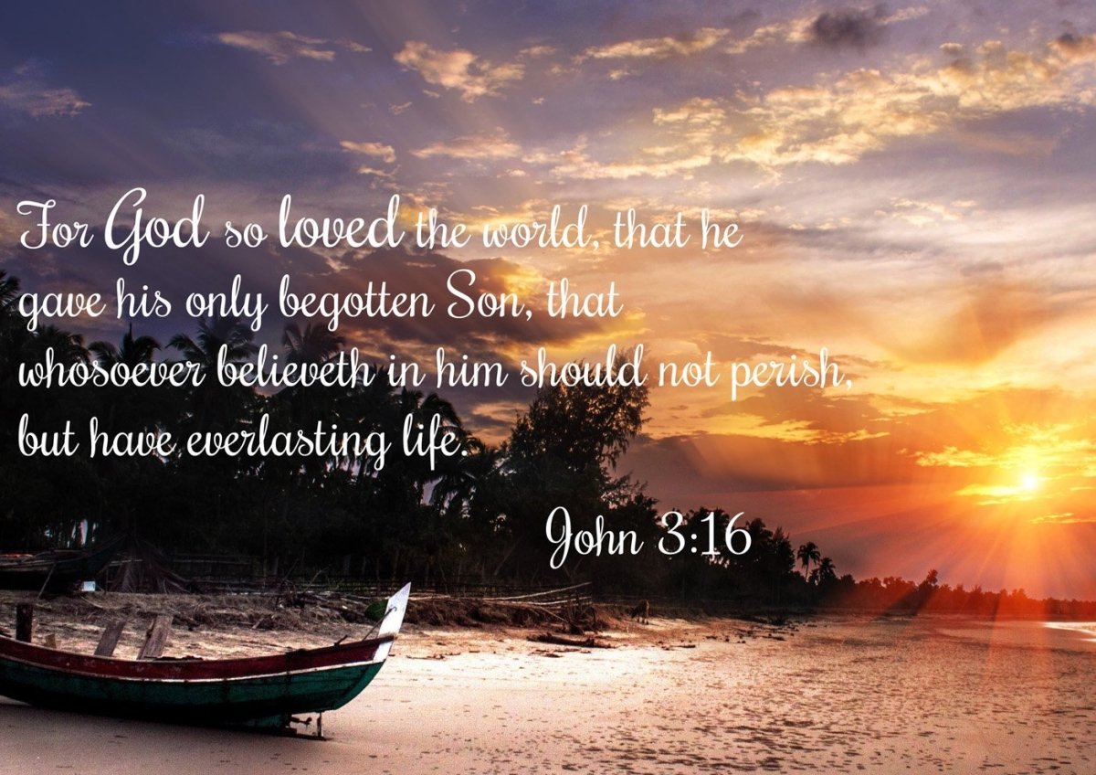 John 3:16 KJV #2 Bible Verse Canvas Wall Art – Christian Walls