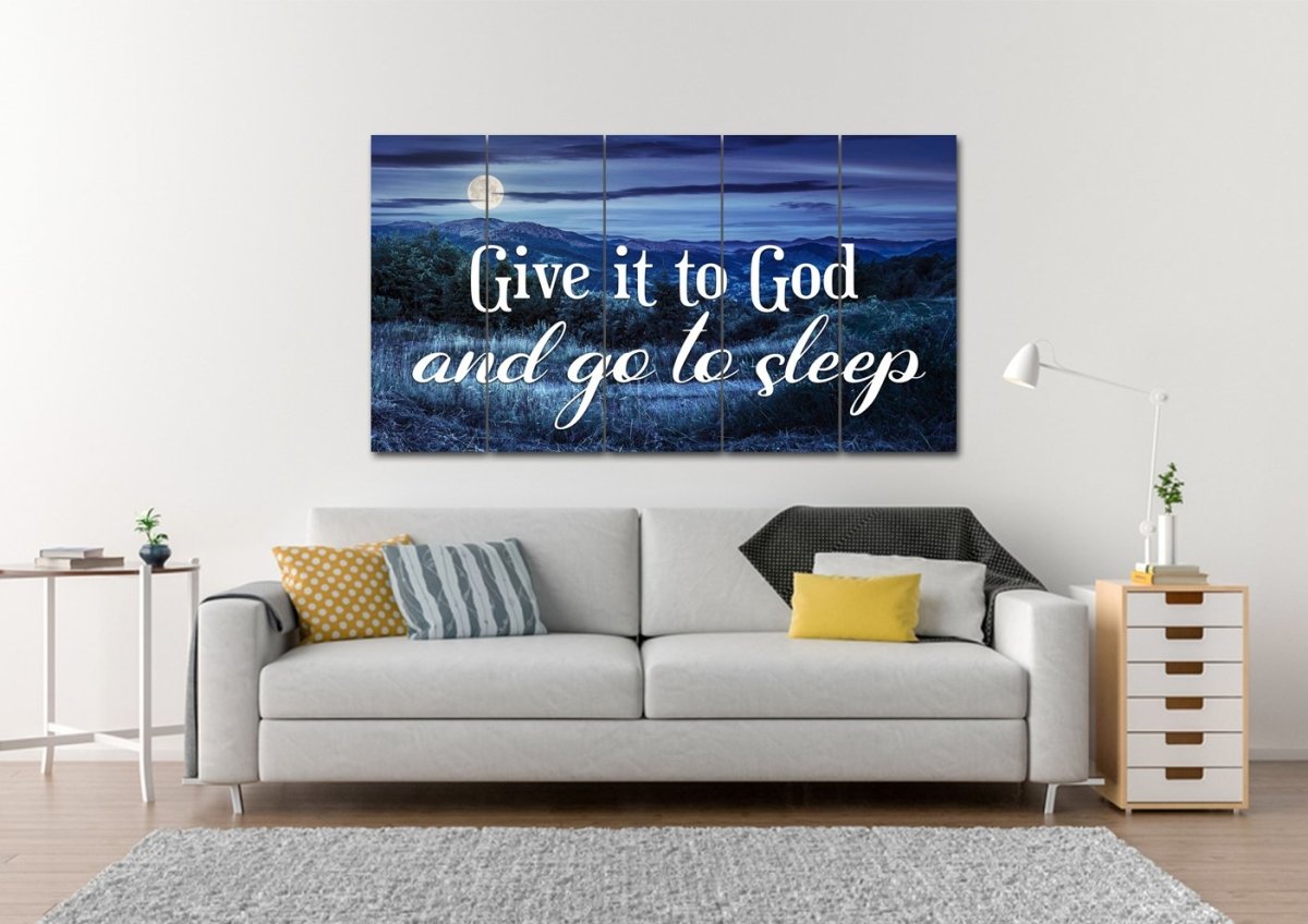 Moonlight 1 Give it to God and Go to Sleep Sign, Wall Art & Decor