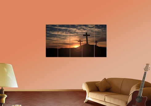 Mount Calvary Sunrise & Sunset - Christian Canvas Wall Art – Christian ...