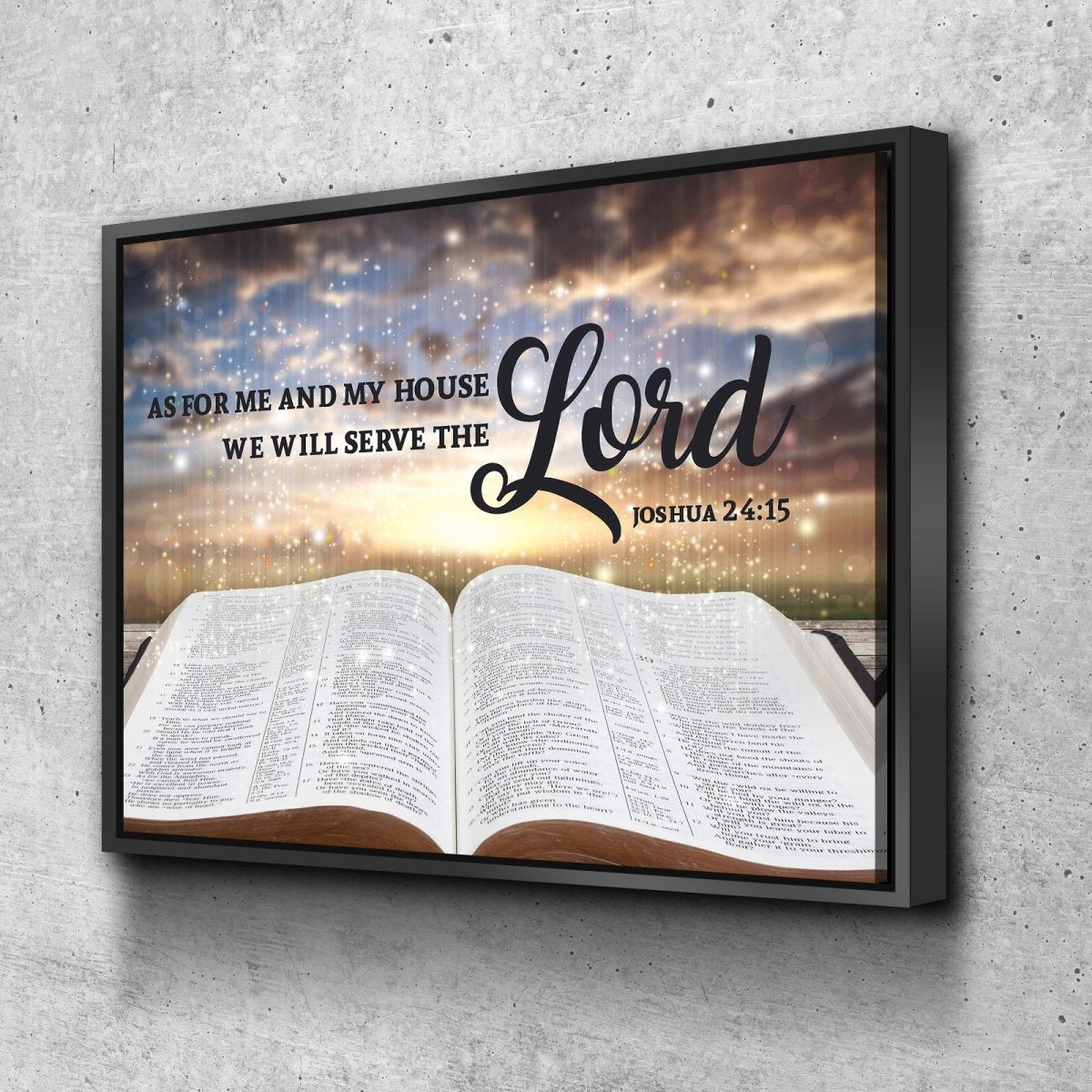 On the Bible #8 As for Me and My House We will Serve the Lord Wall Art ...