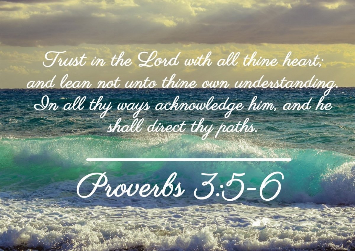 Proverbs 3:5-6 KJV #2 Bible Verse Canvas Wall Art – Christian Walls