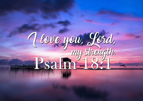 'Psalm 18:1 I Love you Lord, My Strength' Canvas Wall Art Print - Chri ...