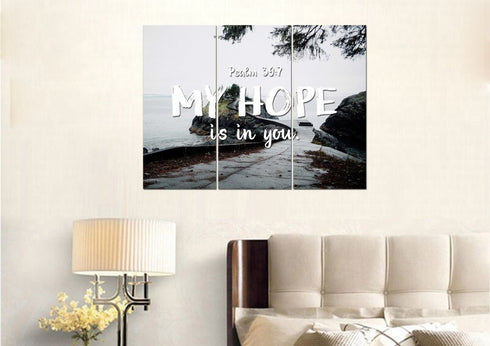 Psalm 39:7 My Hope is in You Lord Canvas Wall Art Print – Christian Walls