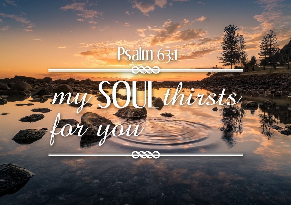 Psalm 63:1 My Soul Thirsts for you Canvas Wall Art Print – Christian Walls