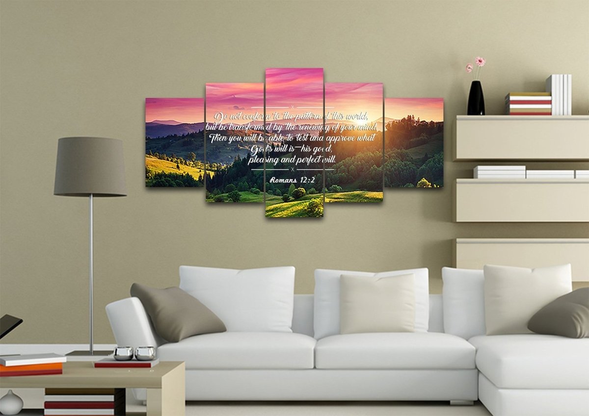 Against the flow, Christian Canvas Print, good Romans 12