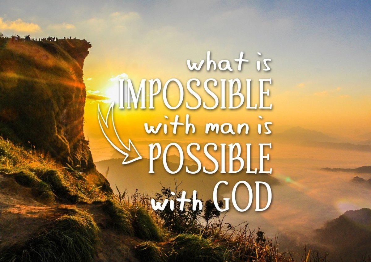 What is Impossible with Man is Possible with God Wall Art Canvas ...